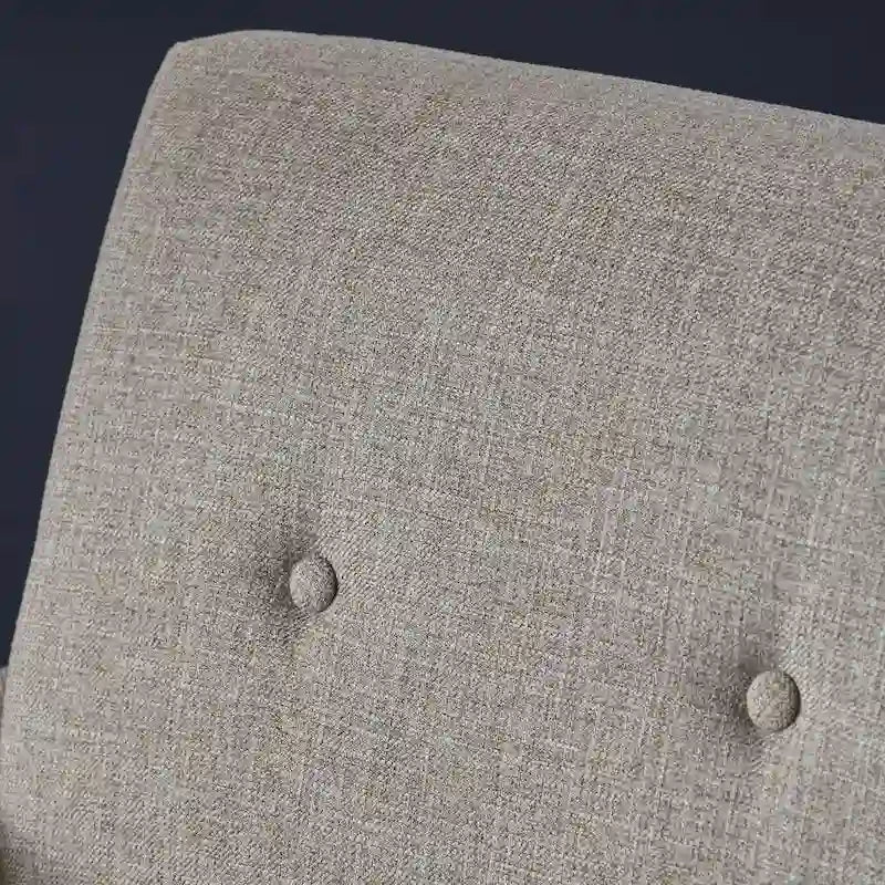 31" Upholstered Button Tufted Club Chair with Rubber Legs