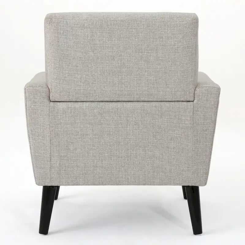 31" Upholstered Button Tufted Club Chair with Rubber Legs
