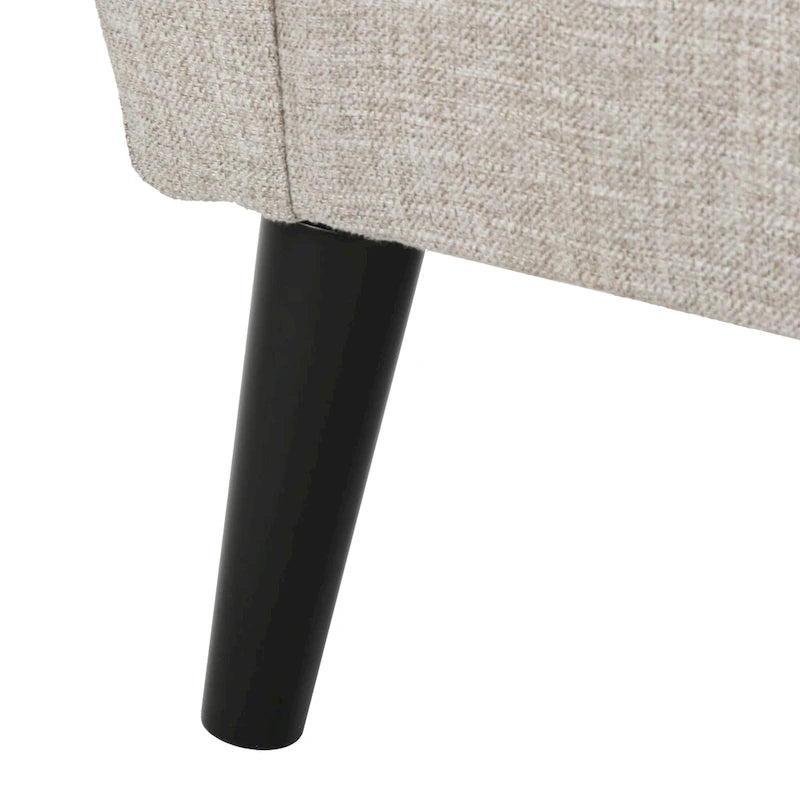 31" Upholstered Button Tufted Club Chair with Rubber Legs