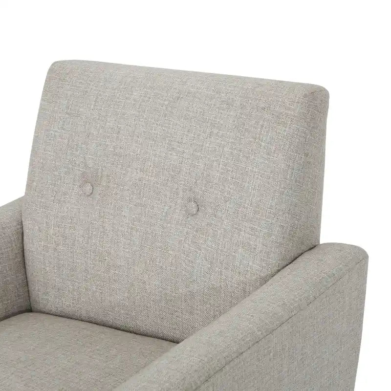 31" Upholstered Button Tufted Club Chair with Rubber Legs