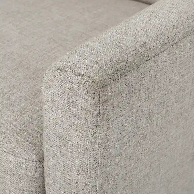 31" Upholstered Button Tufted Club Chair with Rubber Legs