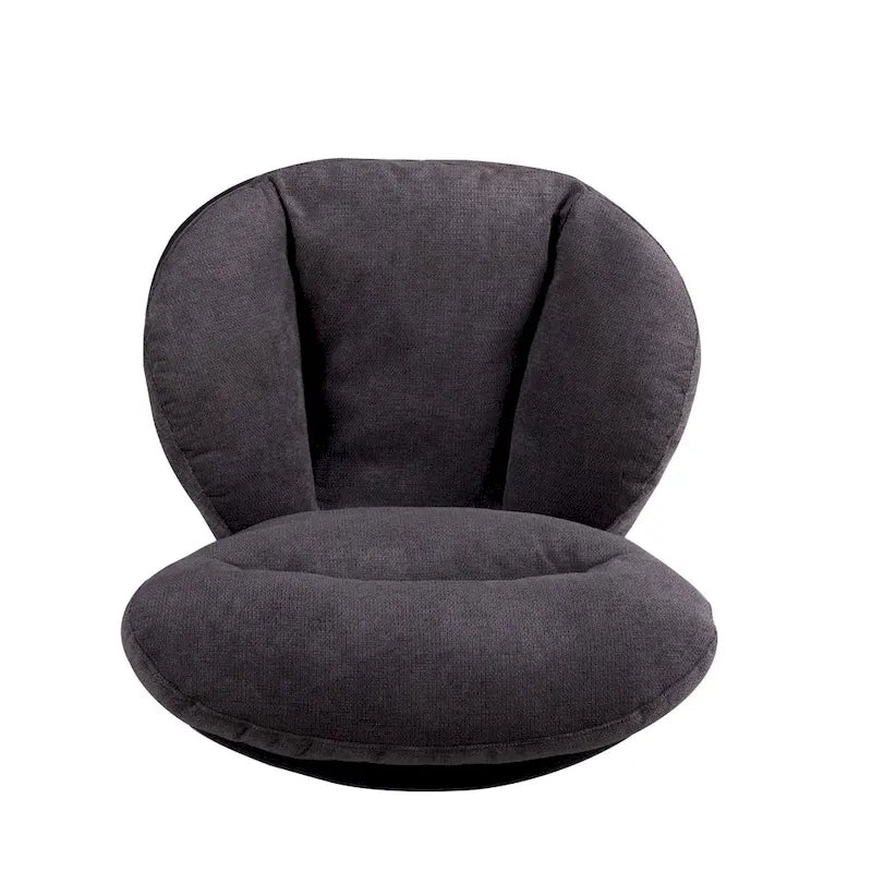 Modern Chenille 360 Swivel Office Chair with Metal Base Frame
