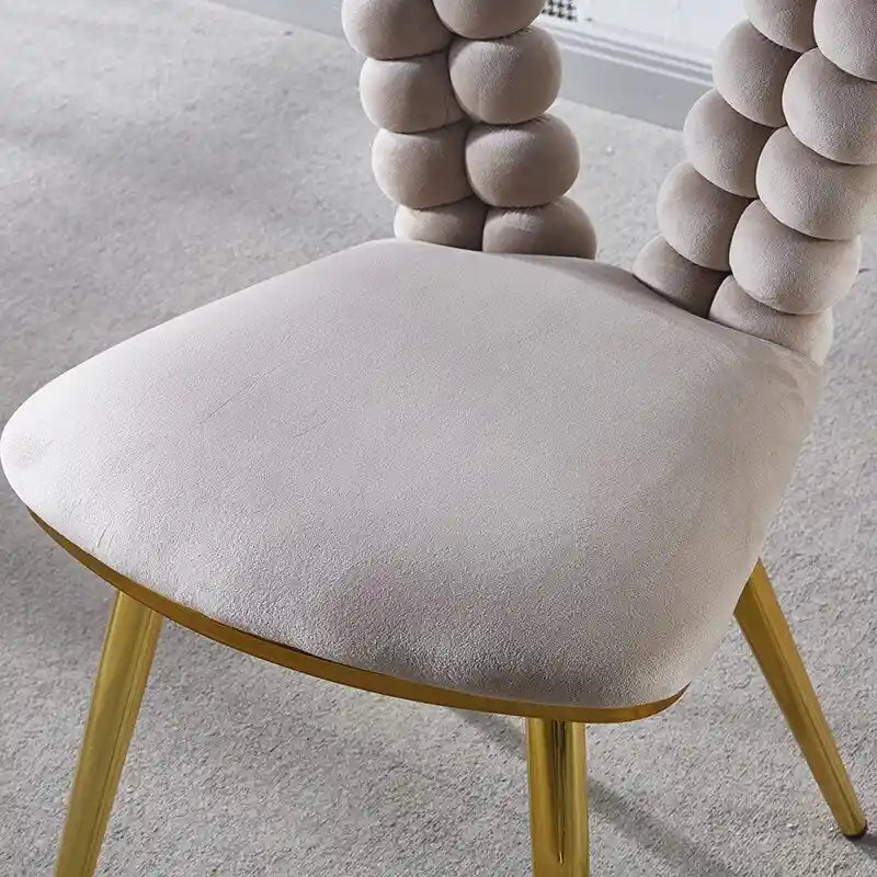 22-Inch Upholstered Accent Chairs with Iron Legs, 2-Piece