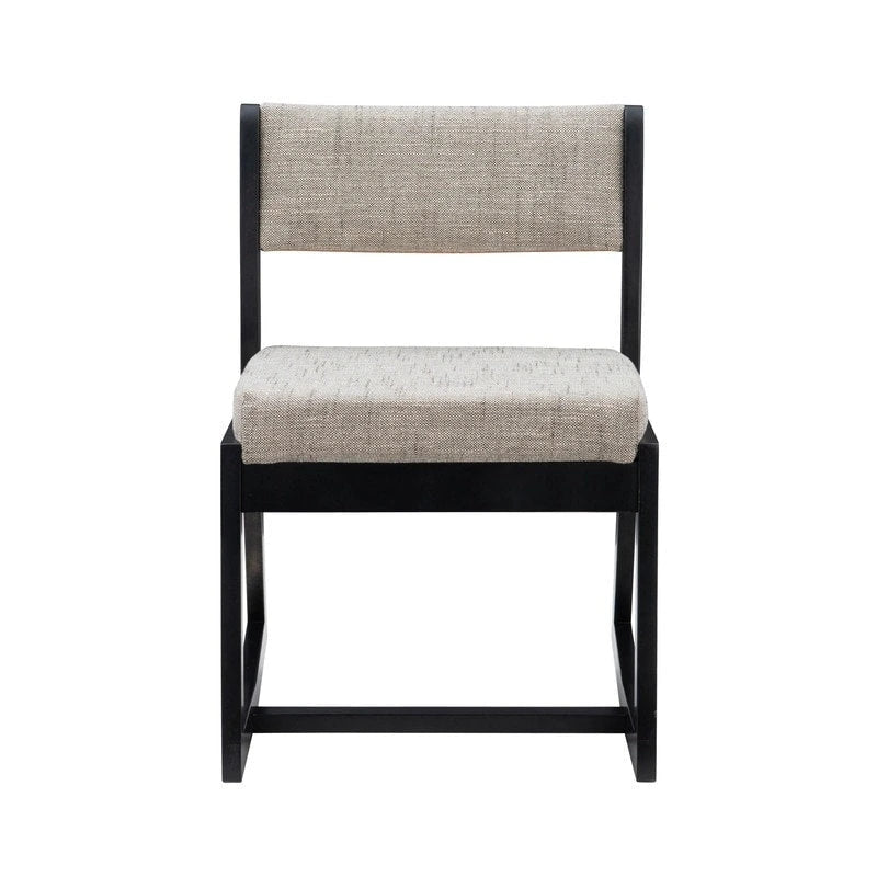 Clyde Solid Wood Black Sled Base Accent Chair