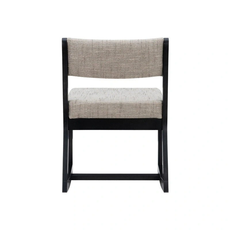 Clyde Solid Wood Black Sled Base Accent Chair