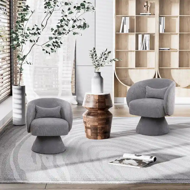 360 Degree Modern Swivel Cuddle Barrel Sofa Chairs