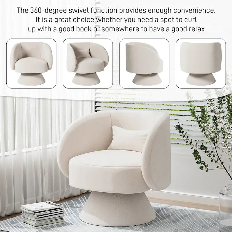 360 Degree Modern Swivel Cuddle Barrel Sofa Chairs