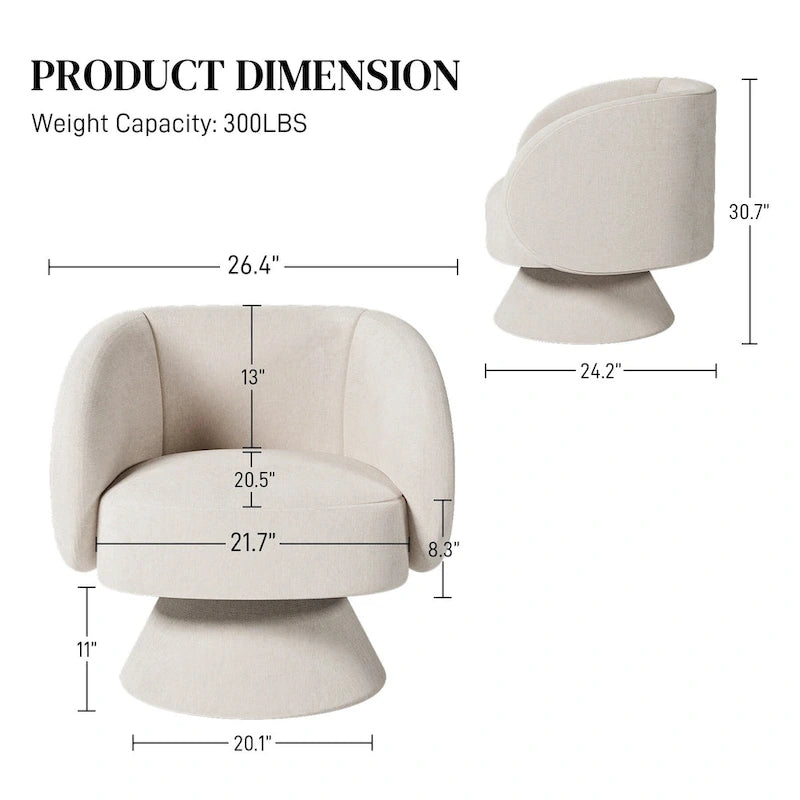 360 Degree Modern Swivel Cuddle Barrel Sofa Chairs
