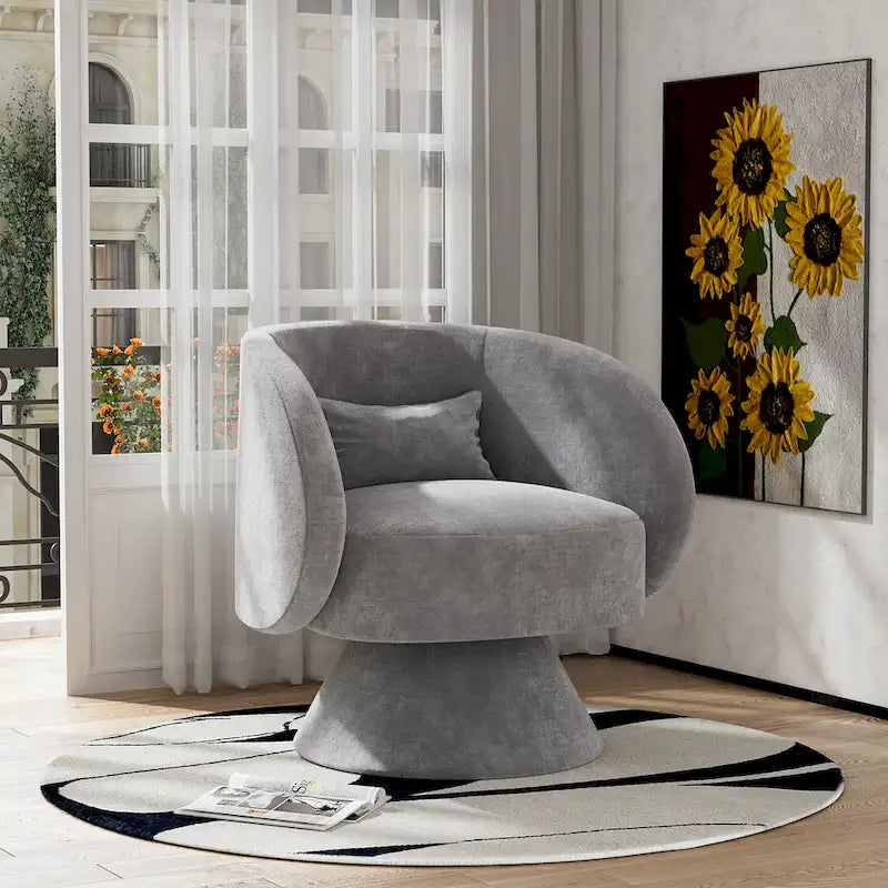 360 Degree Modern Swivel Cuddle Barrel Sofa Chairs
