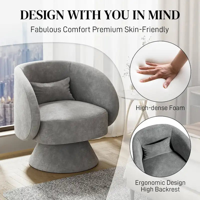 360 Degree Modern Swivel Cuddle Barrel Sofa Chairs