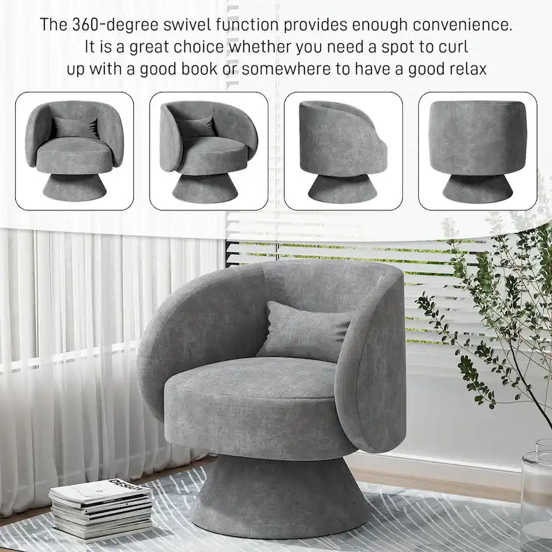 360 Degree Modern Swivel Cuddle Barrel Sofa Chairs