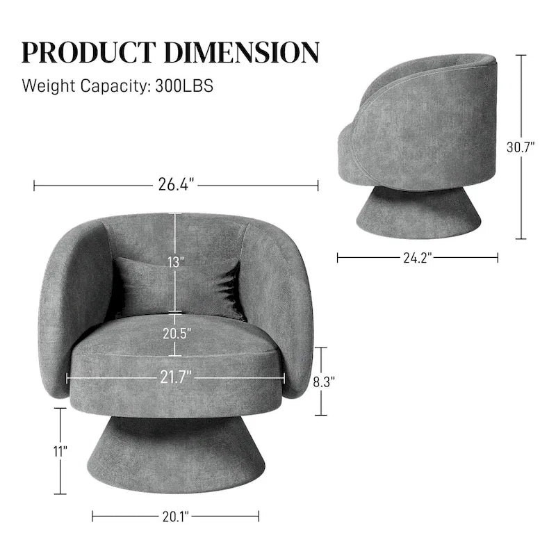 360 Degree Modern Swivel Cuddle Barrel Sofa Chairs