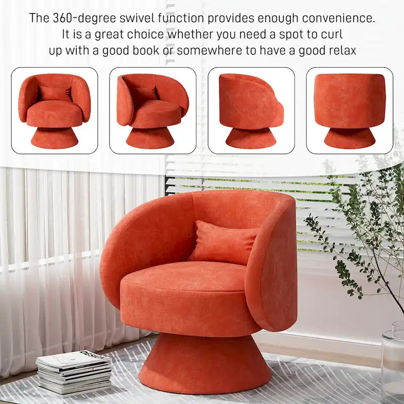 360 Degree Modern Swivel Cuddle Barrel Sofa Chairs