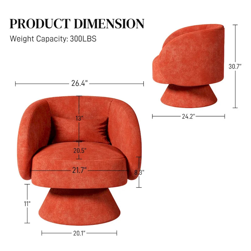 360 Degree Modern Swivel Cuddle Barrel Sofa Chairs
