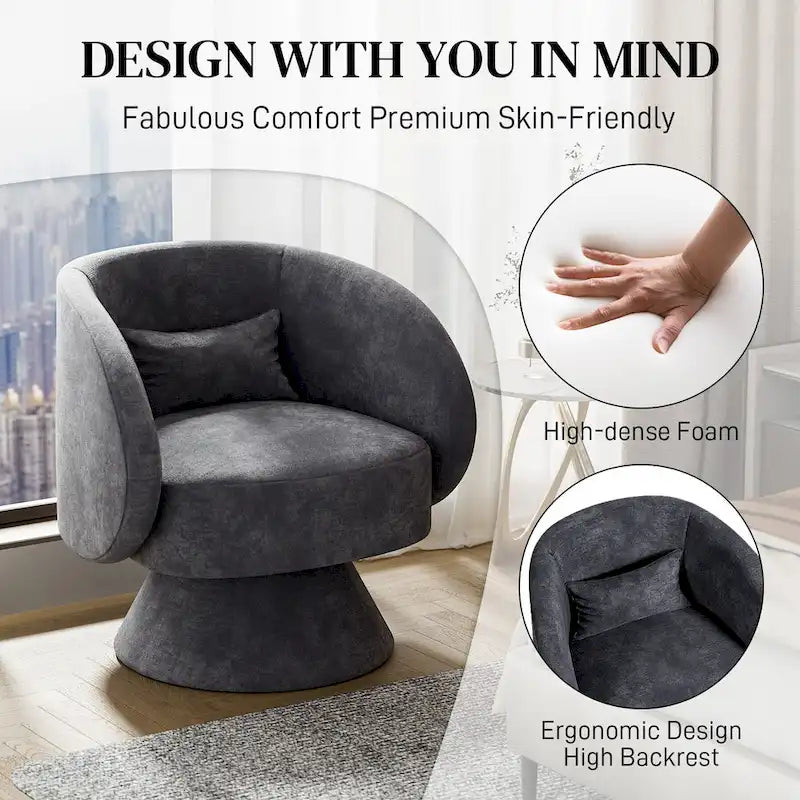360 Degree Modern Swivel Cuddle Barrel Sofa Chairs