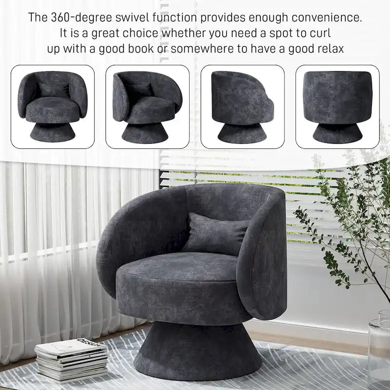 360 Degree Modern Swivel Cuddle Barrel Sofa Chairs