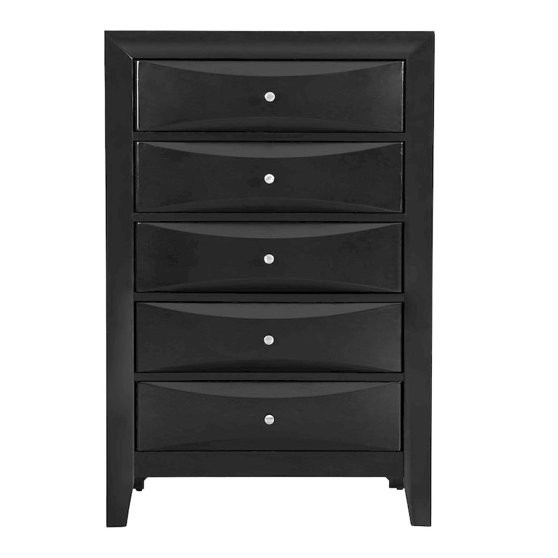 5-Drawer Bedroom Chest with Real Wood Veneer Finish