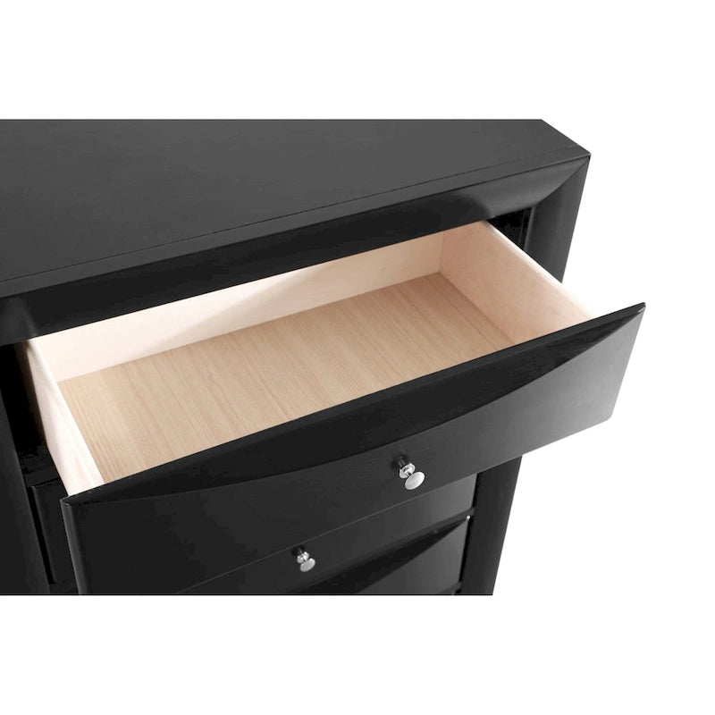 5-Drawer Bedroom Chest with Real Wood Veneer Finish