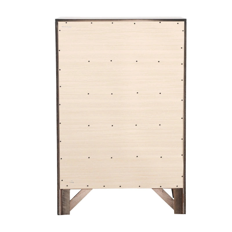 5-Drawer Bedroom Chest with Real Wood Veneer Finish