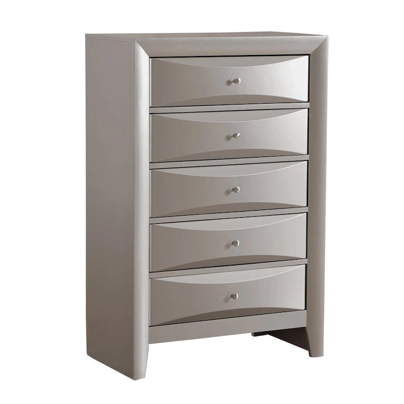 5-Drawer Bedroom Chest with Real Wood Veneer Finish