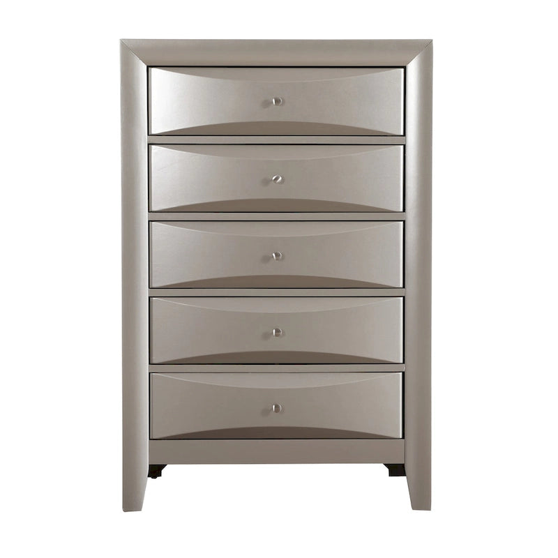 5-Drawer Bedroom Chest with Real Wood Veneer Finish