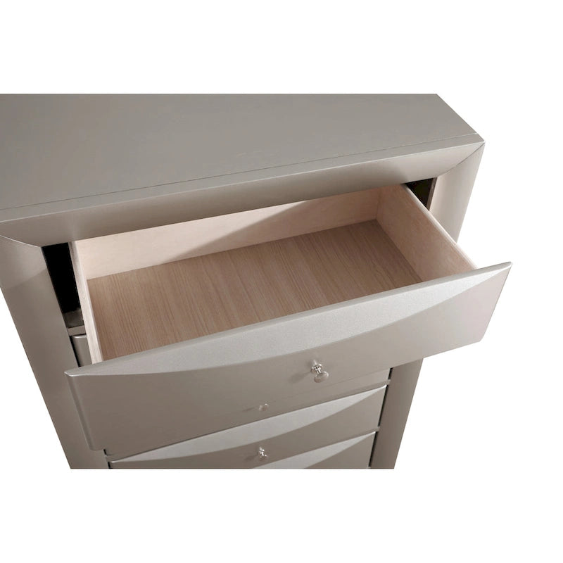 5-Drawer Bedroom Chest with Real Wood Veneer Finish
