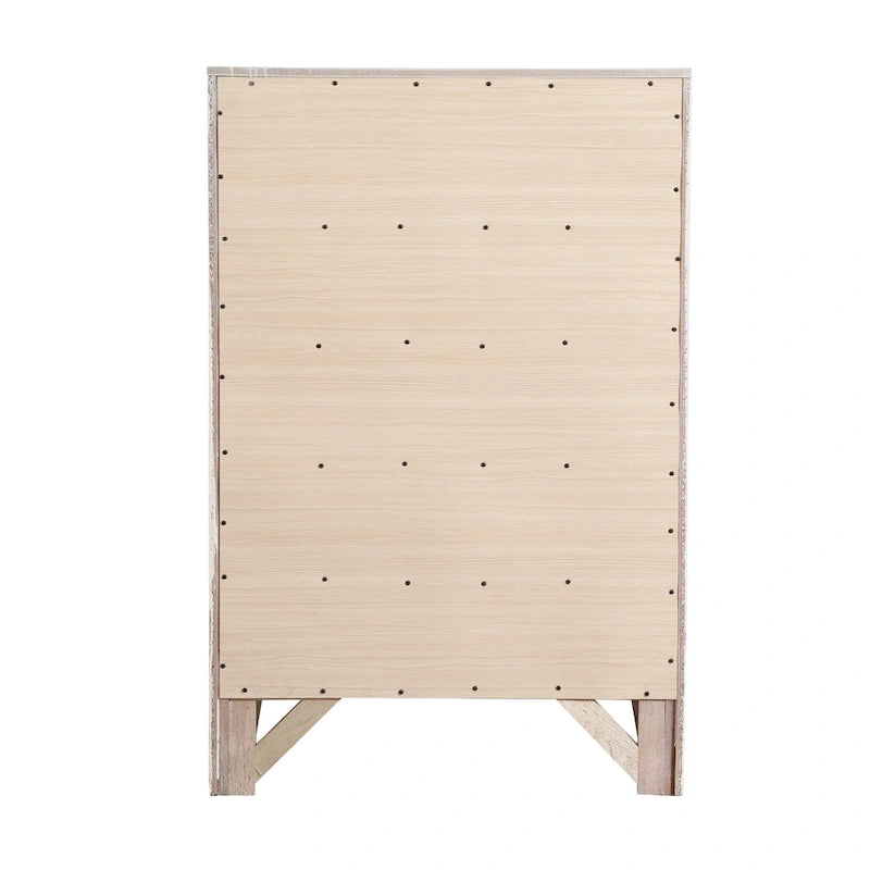 5-Drawer Bedroom Chest with Real Wood Veneer Finish