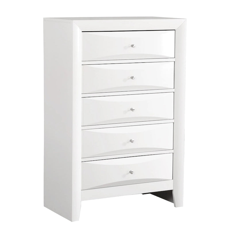 5-Drawer Bedroom Chest with Real Wood Veneer Finish