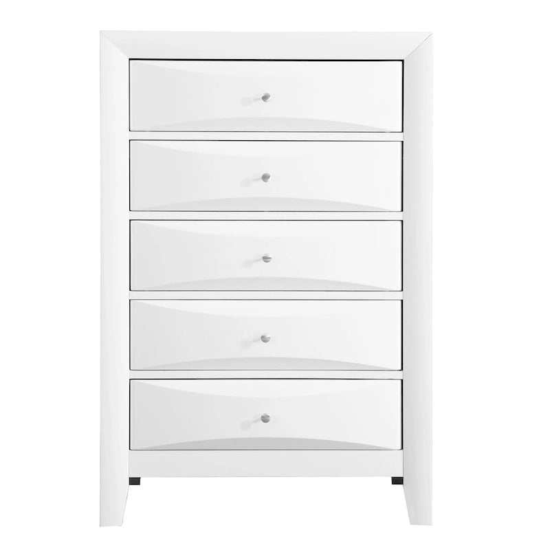 5-Drawer Bedroom Chest with Real Wood Veneer Finish