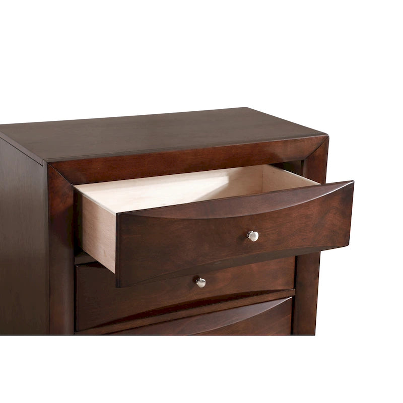 5-Drawer Bedroom Chest with Real Wood Veneer Finish