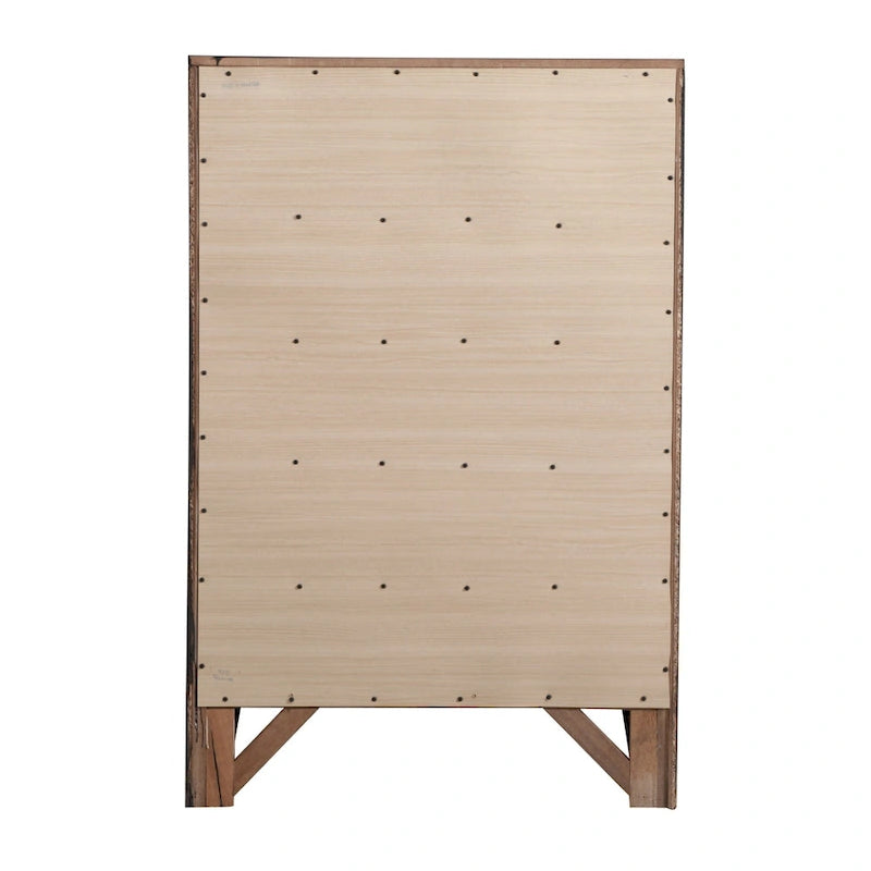 5-Drawer Bedroom Chest with Real Wood Veneer Finish