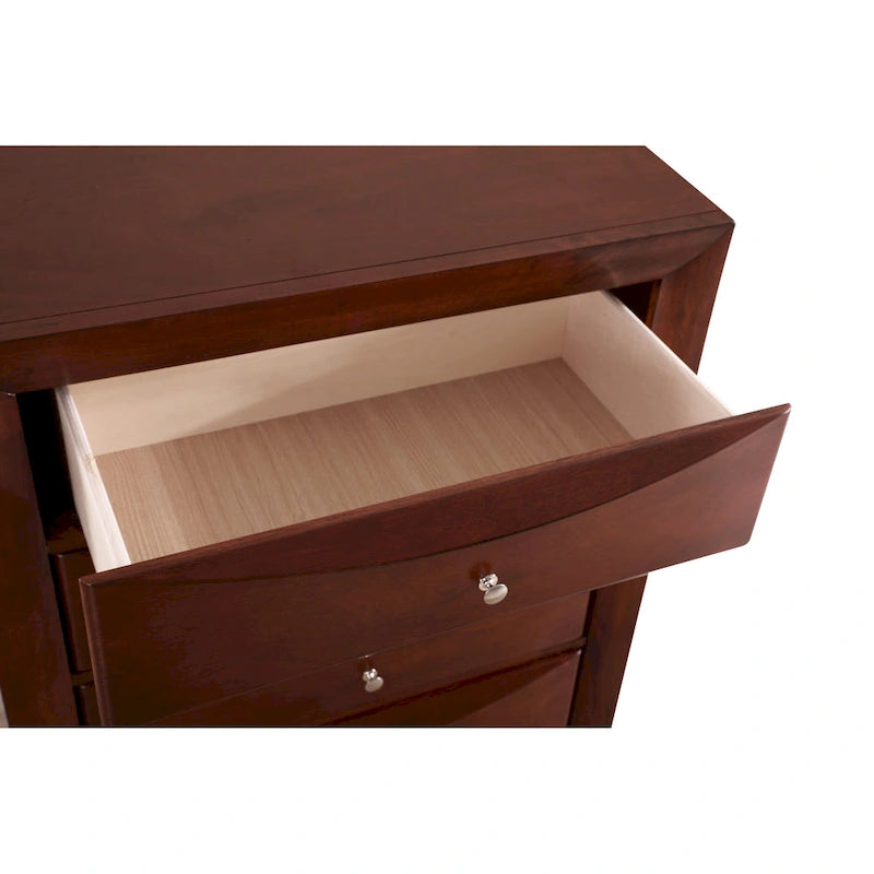 5-Drawer Bedroom Chest with Real Wood Veneer Finish