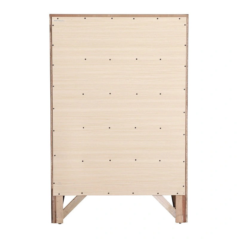 5-Drawer Bedroom Chest with Real Wood Veneer Finish