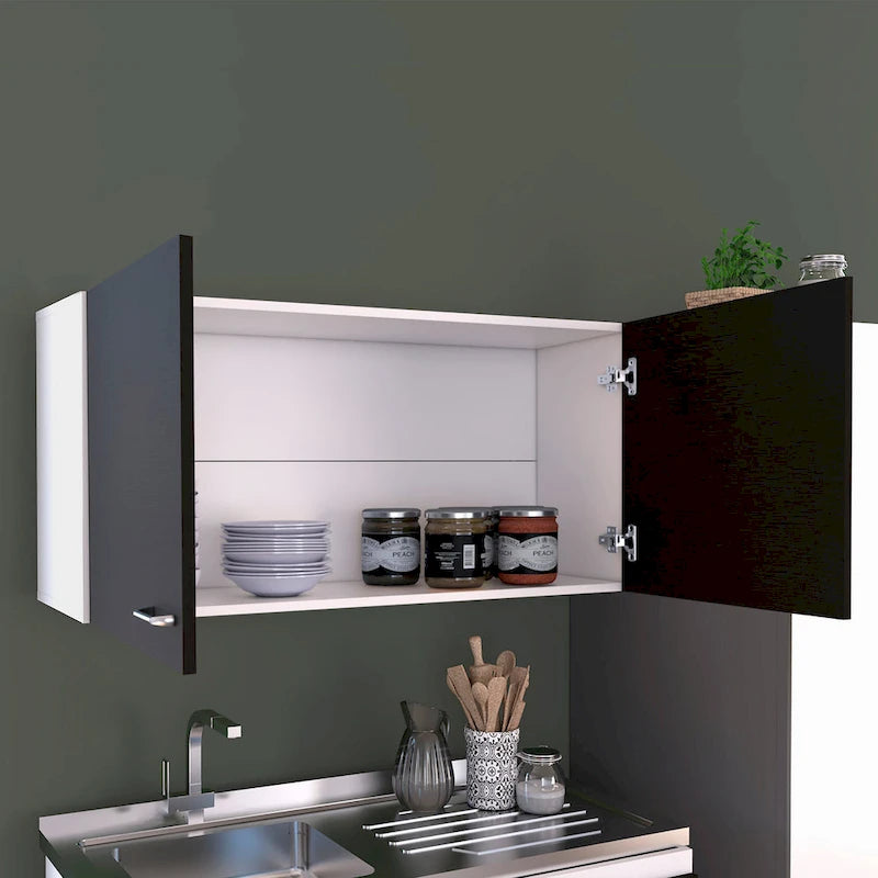 Double Door Wall-Mounted Storage Cabinet for Kitchen, Bathroom or Garage