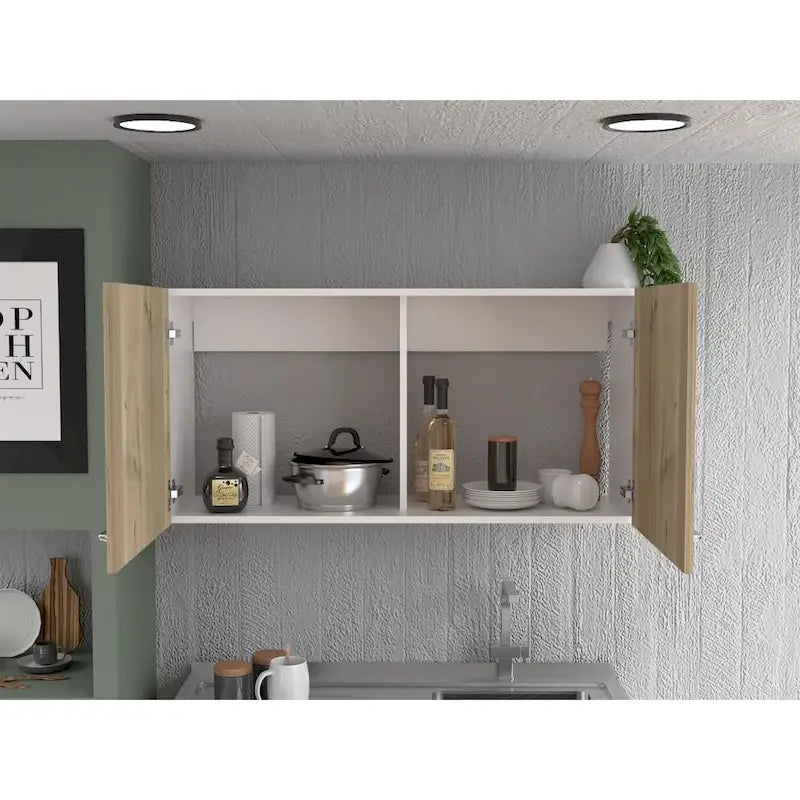 Double Door Wall-Mounted Storage Cabinet for Kitchen, Bathroom or Garage