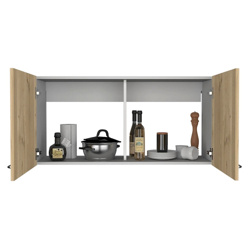 Double Door Wall-Mounted Storage Cabinet for Kitchen, Bathroom or Garage