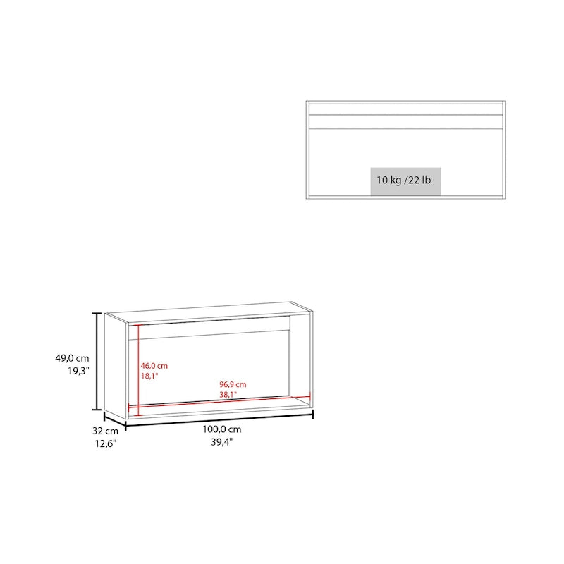 Double Door Wall-Mounted Storage Cabinet for Kitchen, Bathroom or Garage