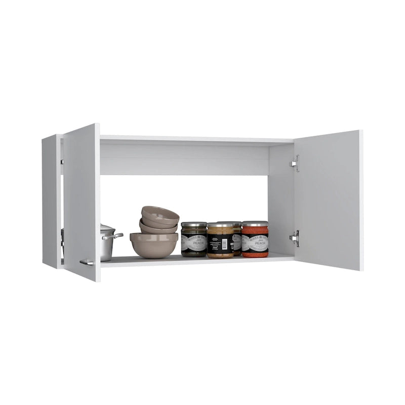 Double Door Wall-Mounted Storage Cabinet for Kitchen, Bathroom or Garage