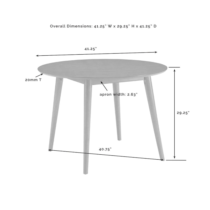 Landon Round Dining Table - 29.25H x 41.25W x 41.25D