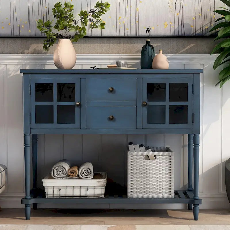 Buffet Storage Cabinet with Bottom Shelf