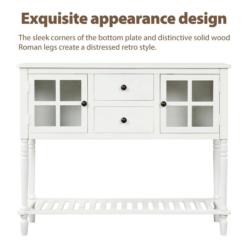 Buffet Storage Cabinet with Bottom Shelf