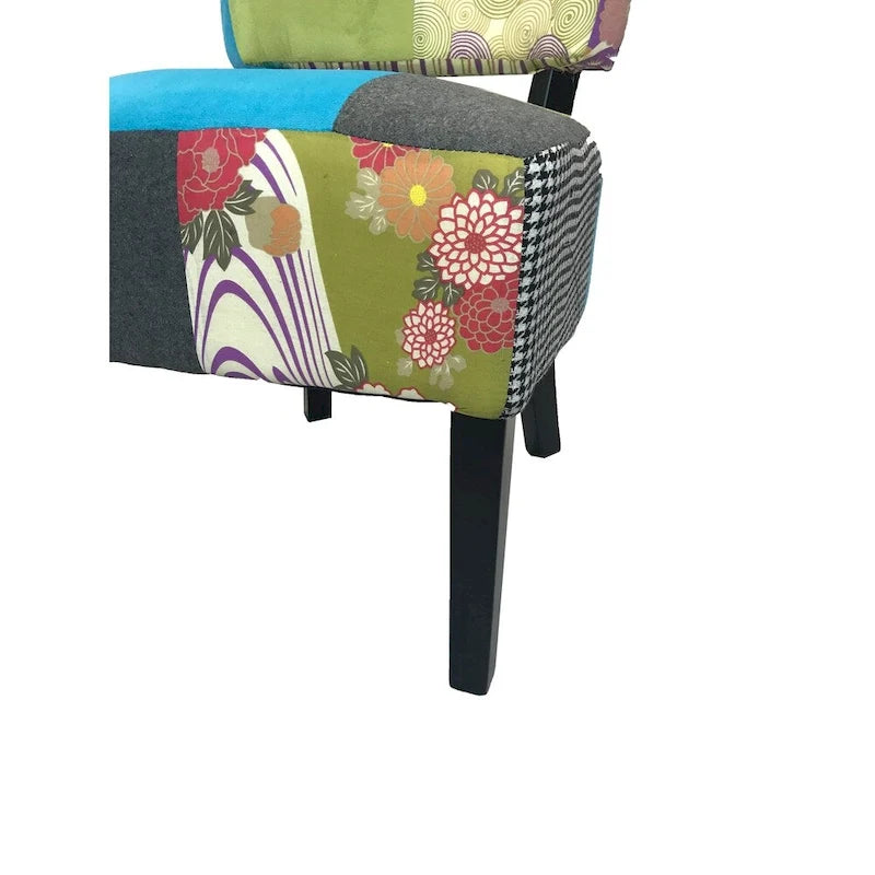 Pacific Coastal Patchwork Accent Chair